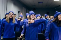 Татьяна Мыльникова, одна из лидеров добровольческого волонтерского отряда техникума «PROДобро», приняла участие в краевом мероприятии «Университет добра»