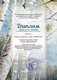 Туристический эко-отряд "Импульс" - Лауреат II степени в международном конкурсе "Вокруг света"