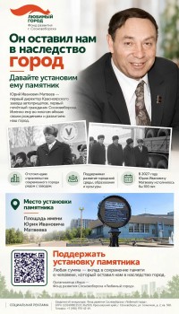 Инициатива к 100 годам со дня рождения Юрия Ивановича Матвеева Инициатива к 100 годам со дня рождения Юрия Ивановича Матвеева